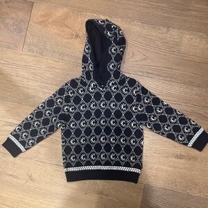 Chloe Navy and White Patterned Kids Sweater